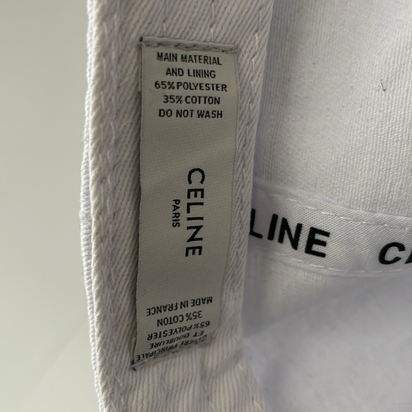 Celine Paris White Logo Adjustable Baseball Cap Hat - Picture 4 of 8